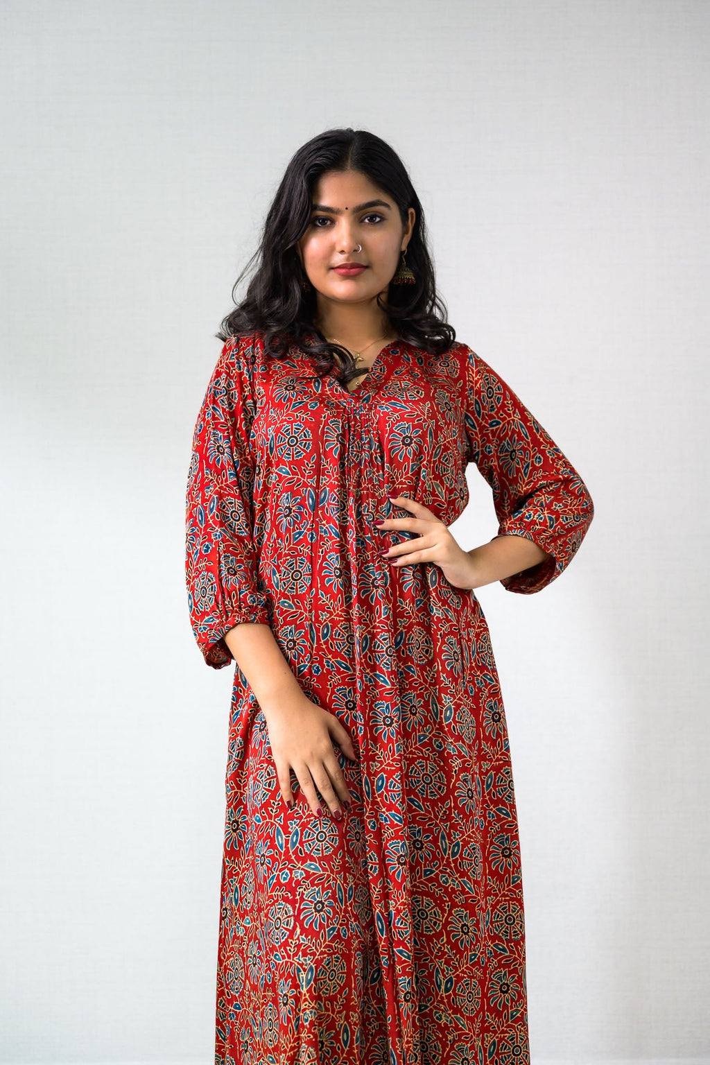 Gulshan Modal Ajrakh Dress - Lobha Deepthis