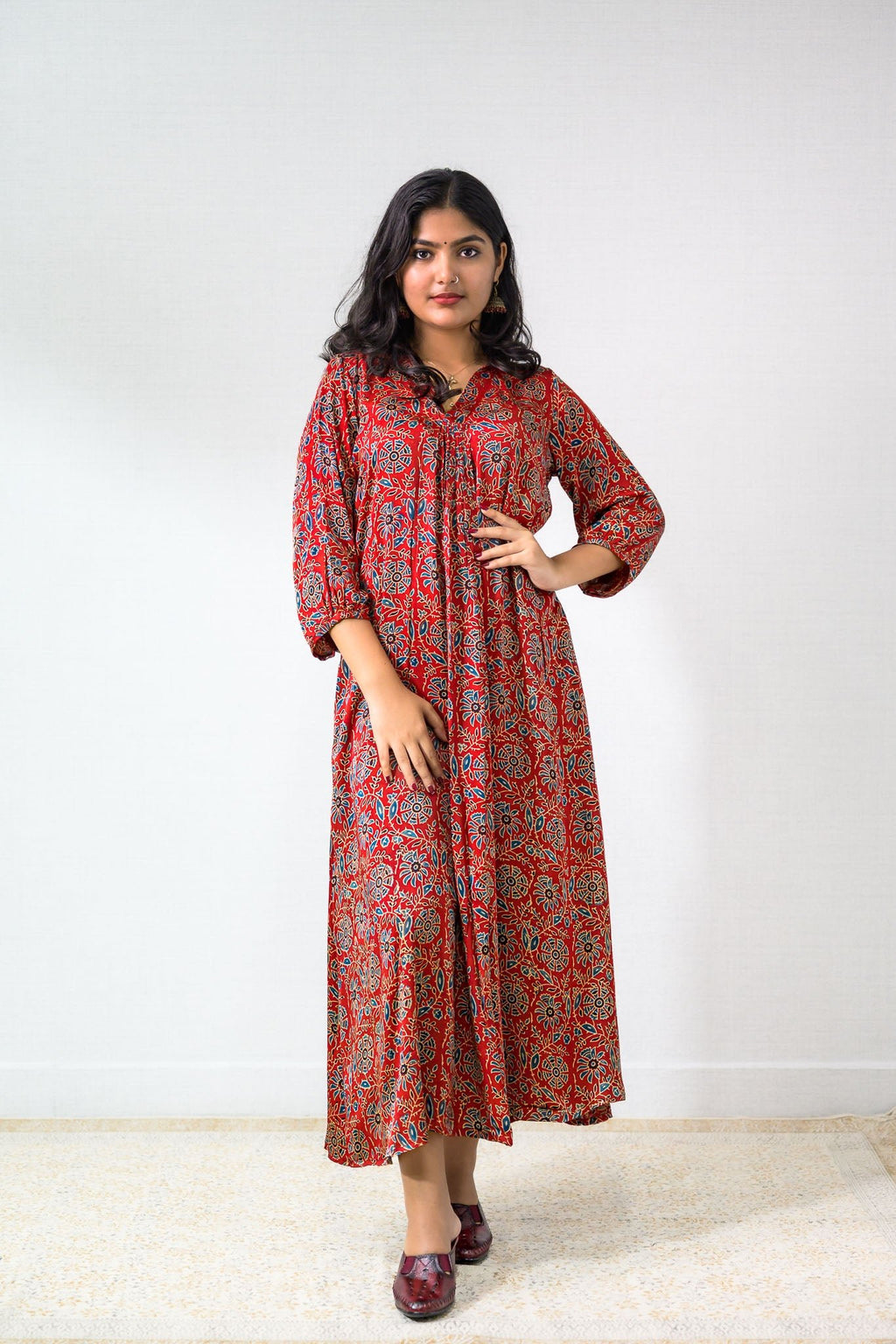 Gulshan Modal Ajrakh Dress - Lobha Deepthis