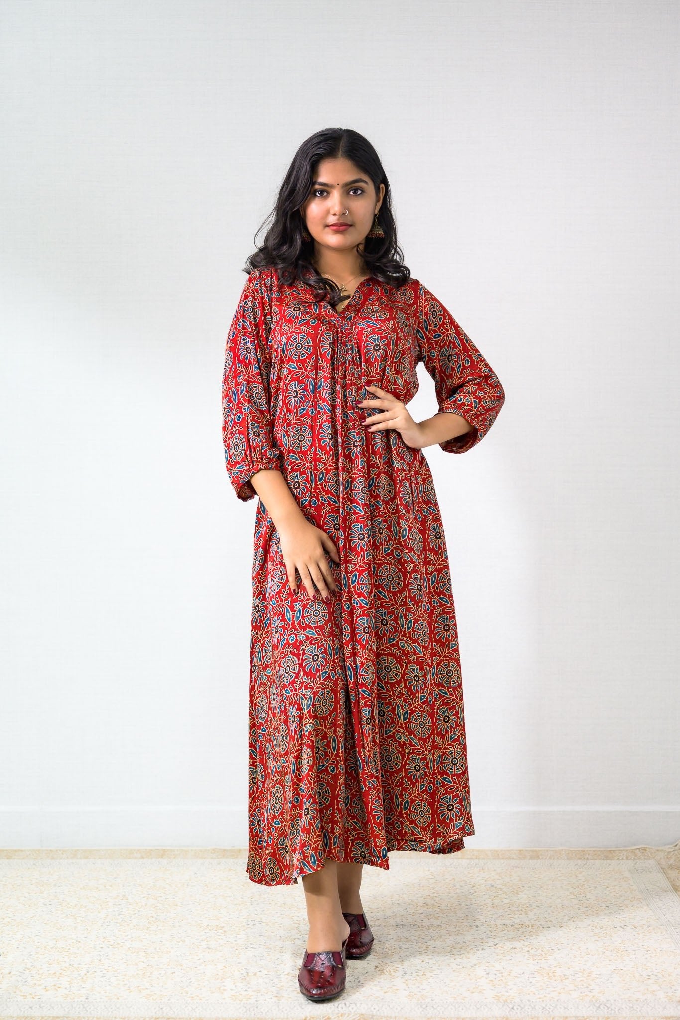 Gulshan Modal Ajrakh Dress - Lobha Deepthis