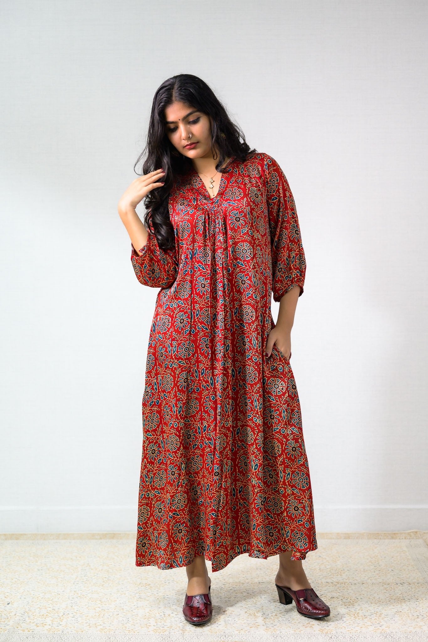 Gulshan Modal Ajrakh Dress - Lobha Deepthis