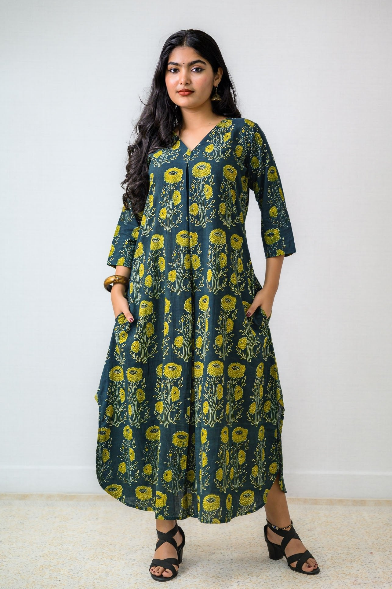 Hara Gulabo Ajrakh Dress