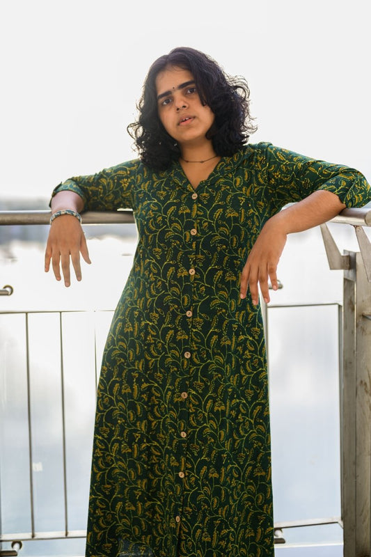 Harini Ajrakh Dress - Lobha Deepthis