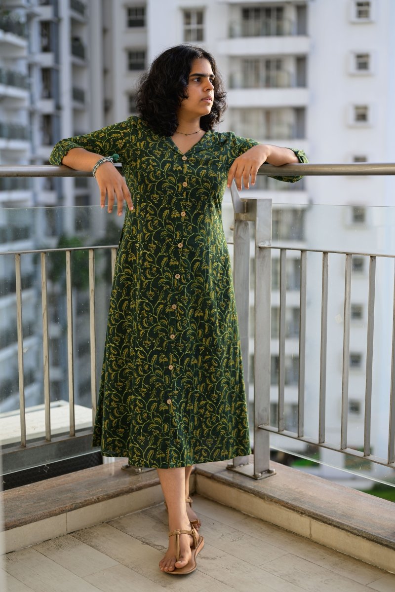 Harini Ajrakh Dress - Lobha Deepthis