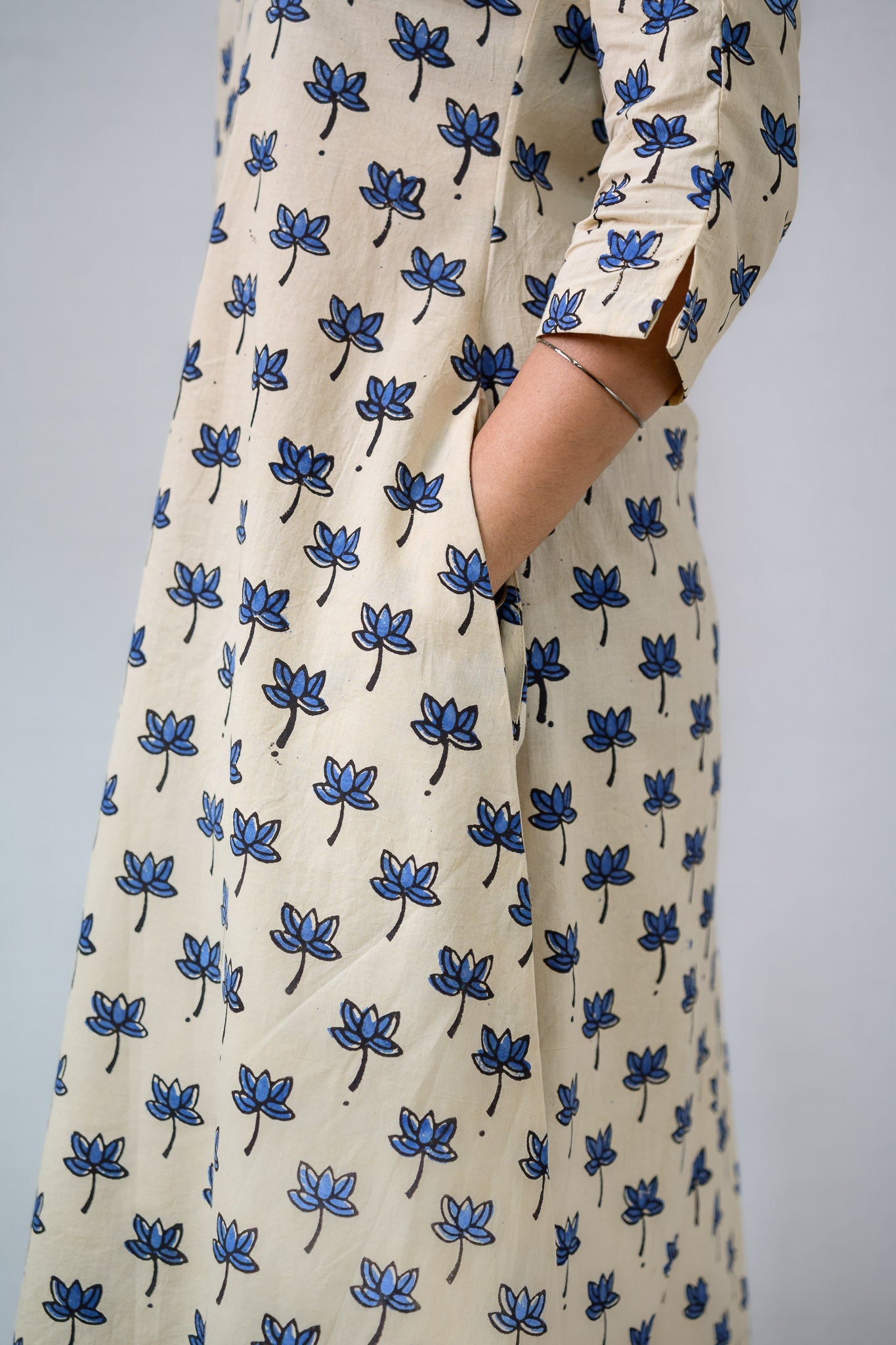 Indigo Tamara Ivory Aline Dress - Lobha Deepthis