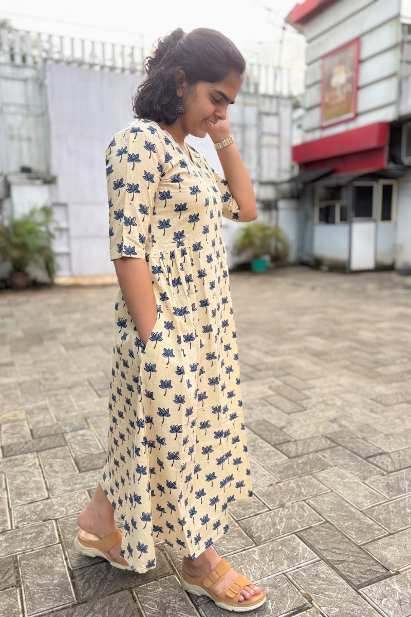 Indigo Tamara Ivory Dress - Lobha Deepthis