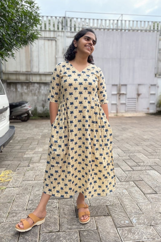 Indigo Tamara Ivory Dress - Lobha Deepthis