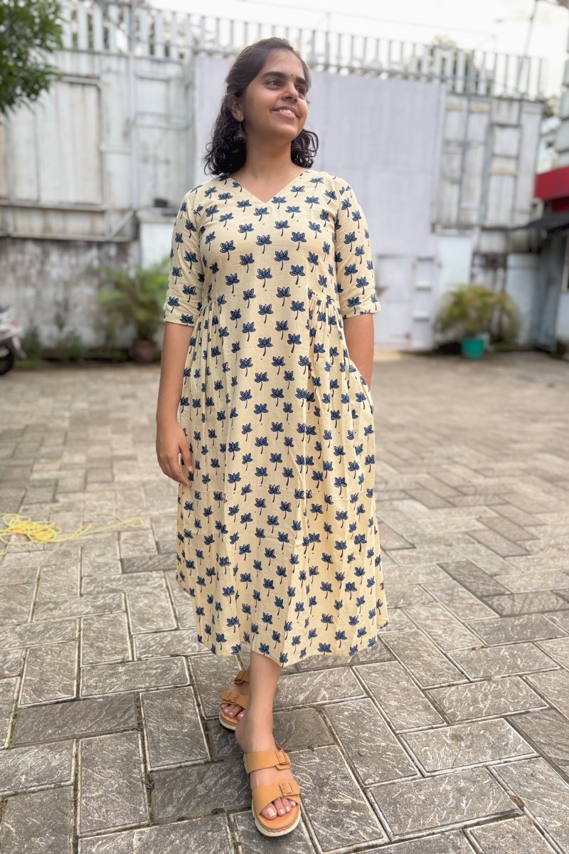 Indigo Tamara Ivory Dress - Lobha Deepthis