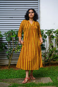 Kanika Ajrakh Stripes Dress - Lobha Deepthis