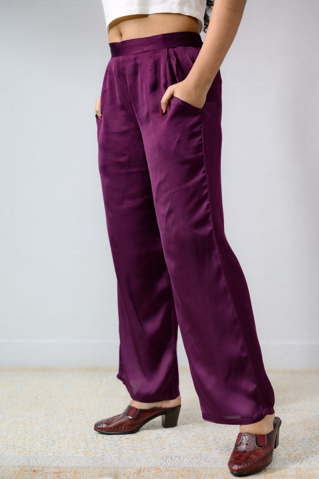 Lavender Modal Parallel Pants - Lobha Deepthis
