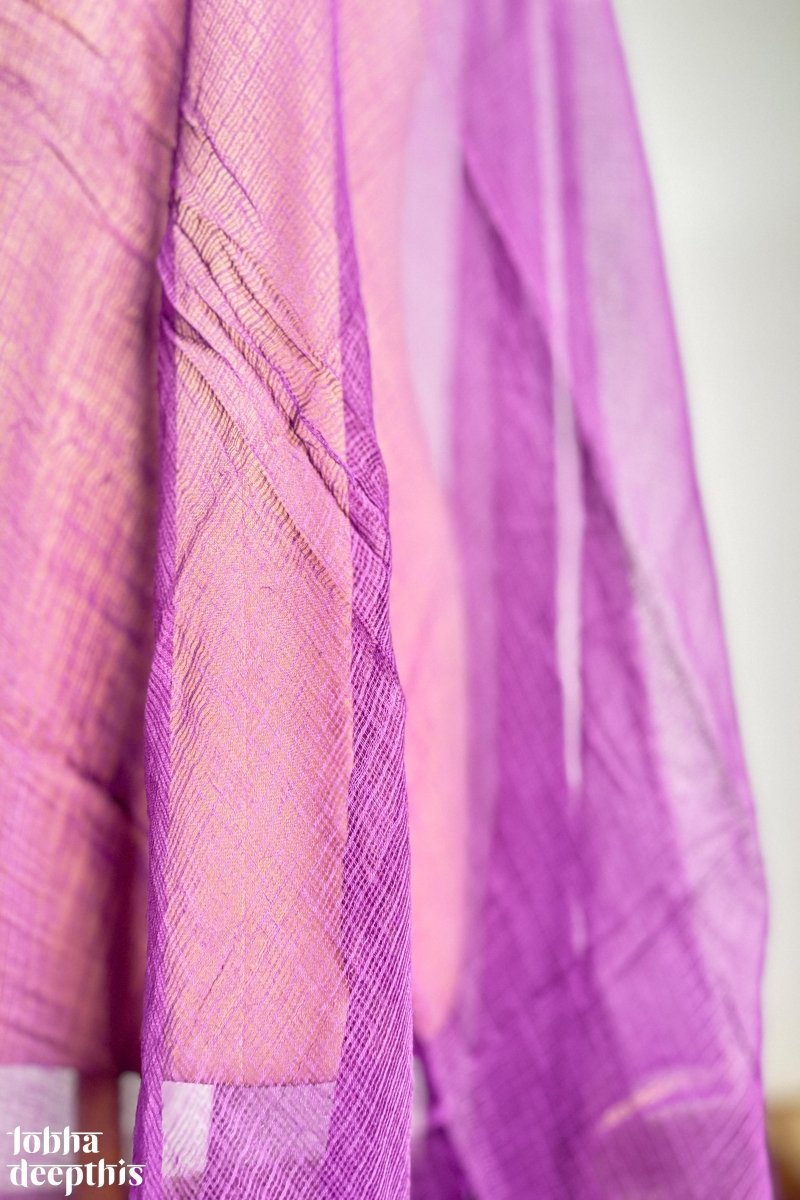 Lavender Plain Kota Doria Dupatta - Lobha Deepthis