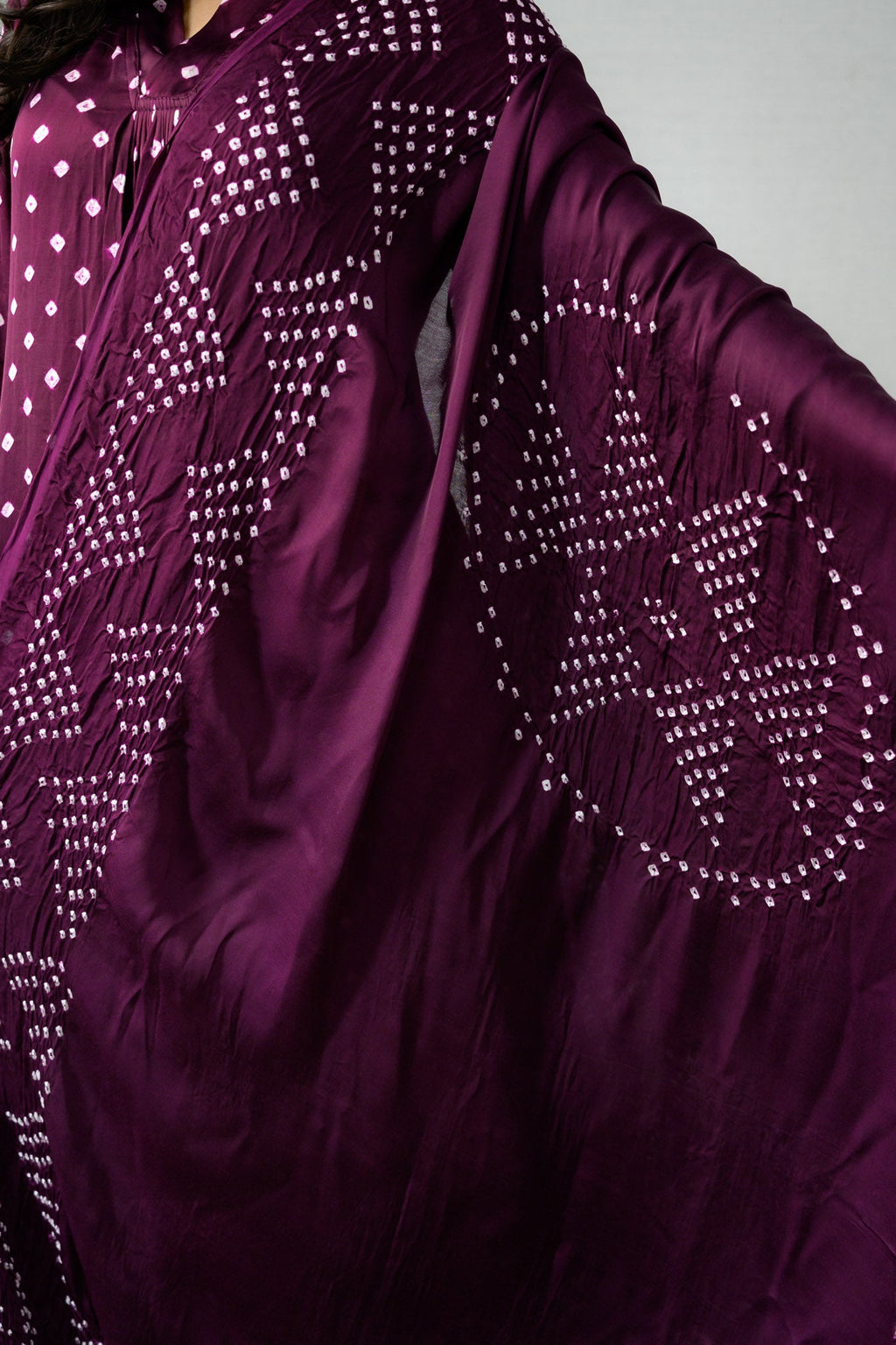 Lavender Rani Modal Bandhani Dupatta - Lobha Deepthis