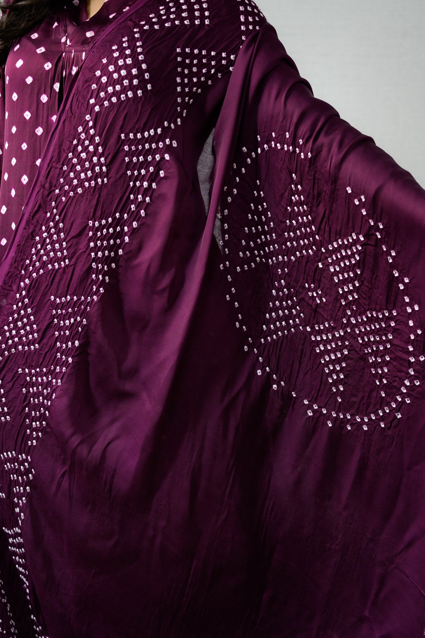 Lavender Rani Modal Bandhani Dupatta - Lobha Deepthis