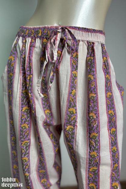 Lilacs of Sanganer Co - ord Set - Lobha Deepthis