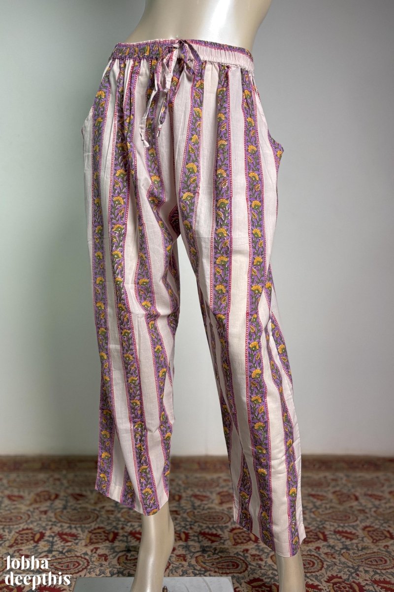 Lilacs of Sanganer Co - ord Set - Lobha Deepthis