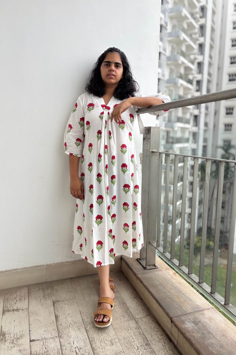 Lilara Sanganeri Dress - Lobha Deepthis