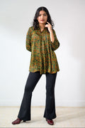 Living Green Modal Ajrakh Short Top - Lobha Deepthis