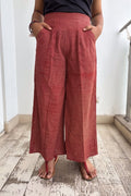 Madder Stripes Pure Cotton Parallel Pants - Lobha Deepthis