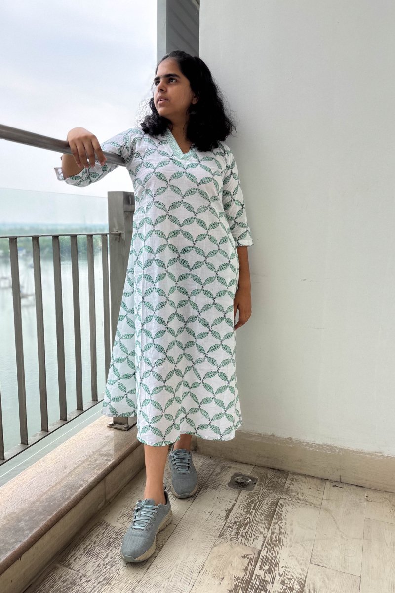 Maranta Sanganeri Aline Dress - Lobha Deepthis