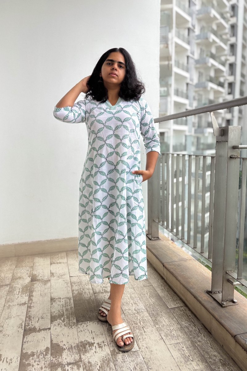 Maranta Sanganeri Aline Dress - Lobha Deepthis
