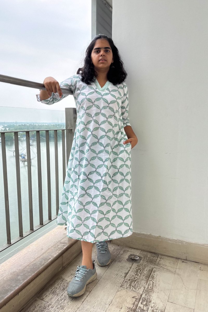 Maranta Sanganeri Aline Dress - Lobha Deepthis
