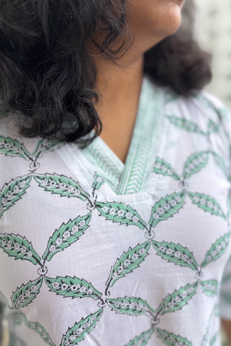 Maranta Sanganeri Aline Dress - Lobha Deepthis