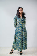 Meherika Indigo Ajrakh Dress - Lobha Deepthis