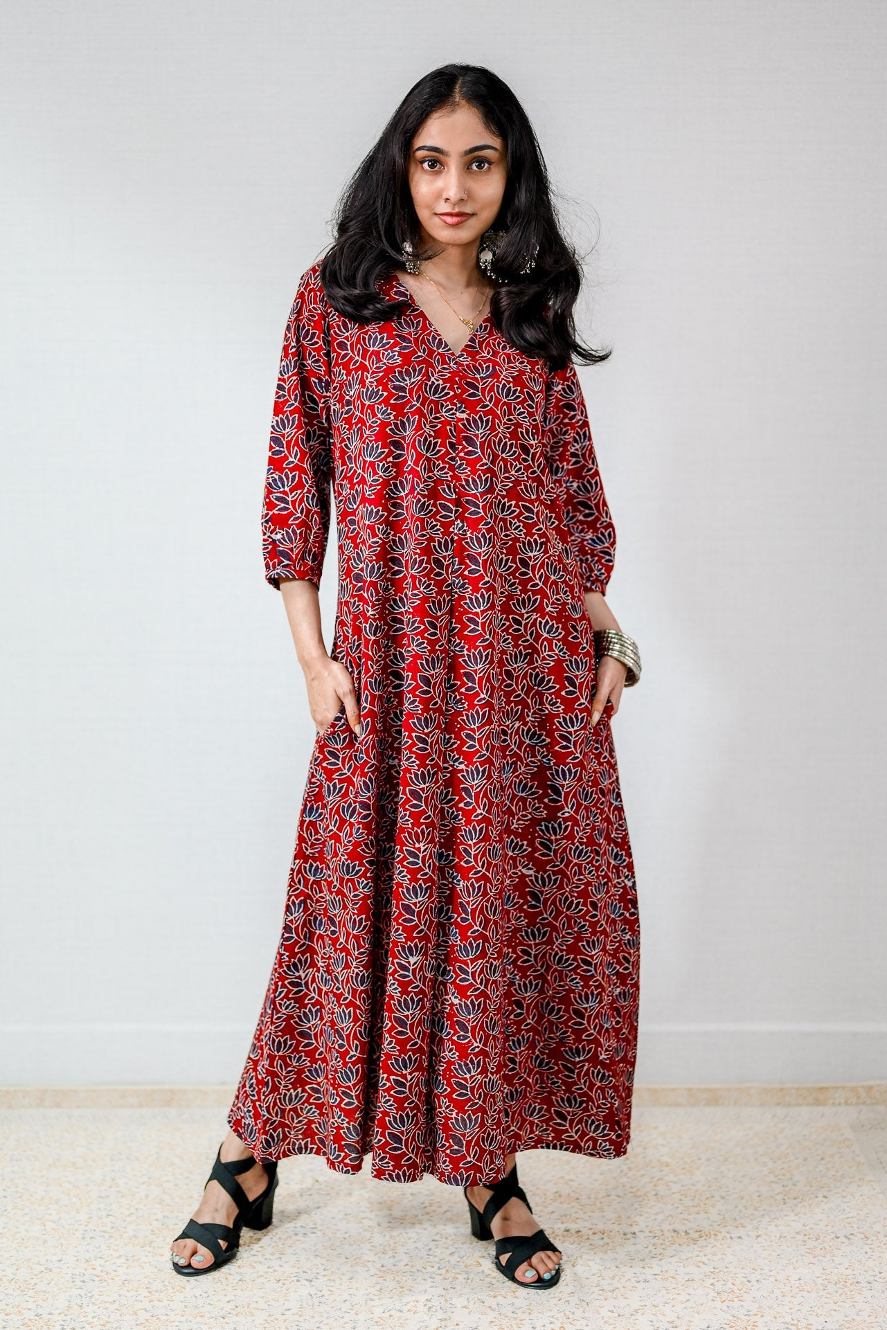 Meherika Madder Red Ajrakh Dress