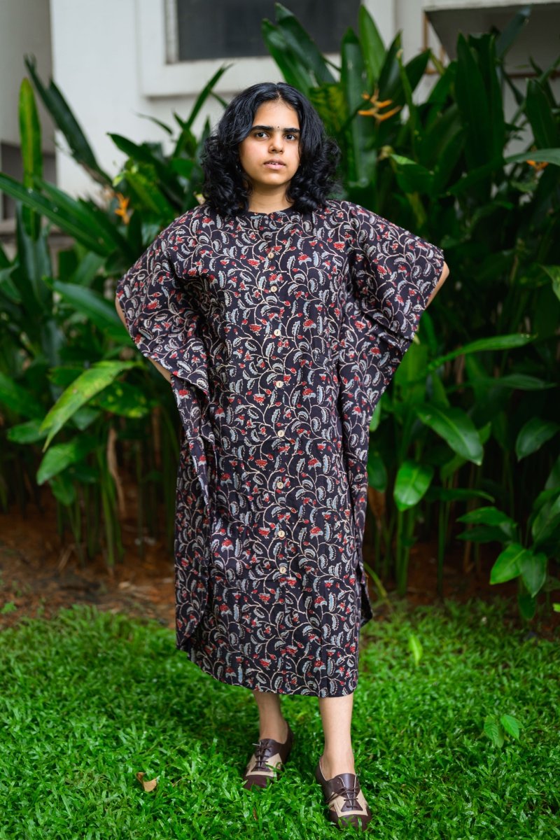 Mirya Ajrakh Kaftan - Lobha Deepthis