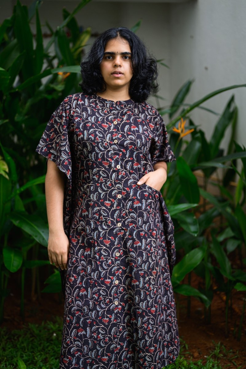 Mirya Ajrakh Kaftan - Lobha Deepthis