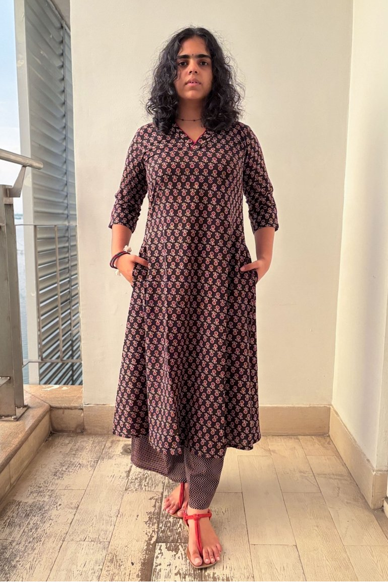 Mrinali Black Aline Dress