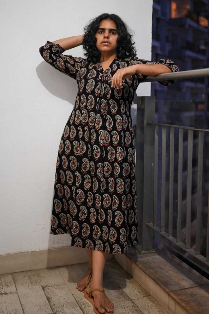 Paisleys in Black Dress - Lobha Deepthis