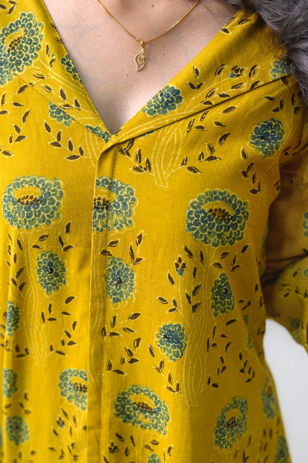 Pilara Ajrakh Cotton Dress - Lobha Deepthis