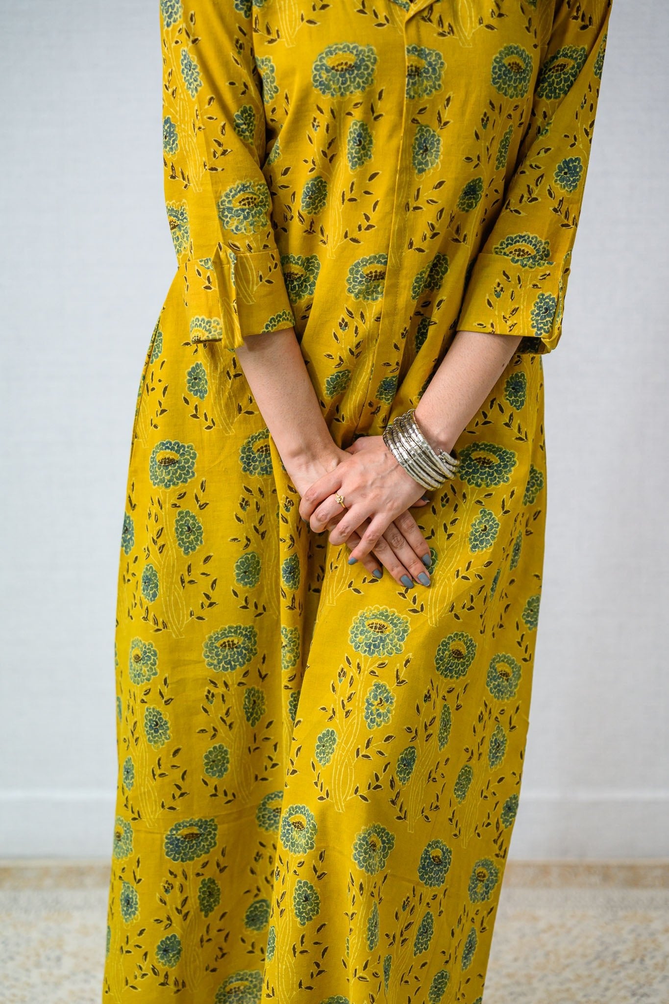 Pilara Ajrakh Cotton Dress - Lobha Deepthis