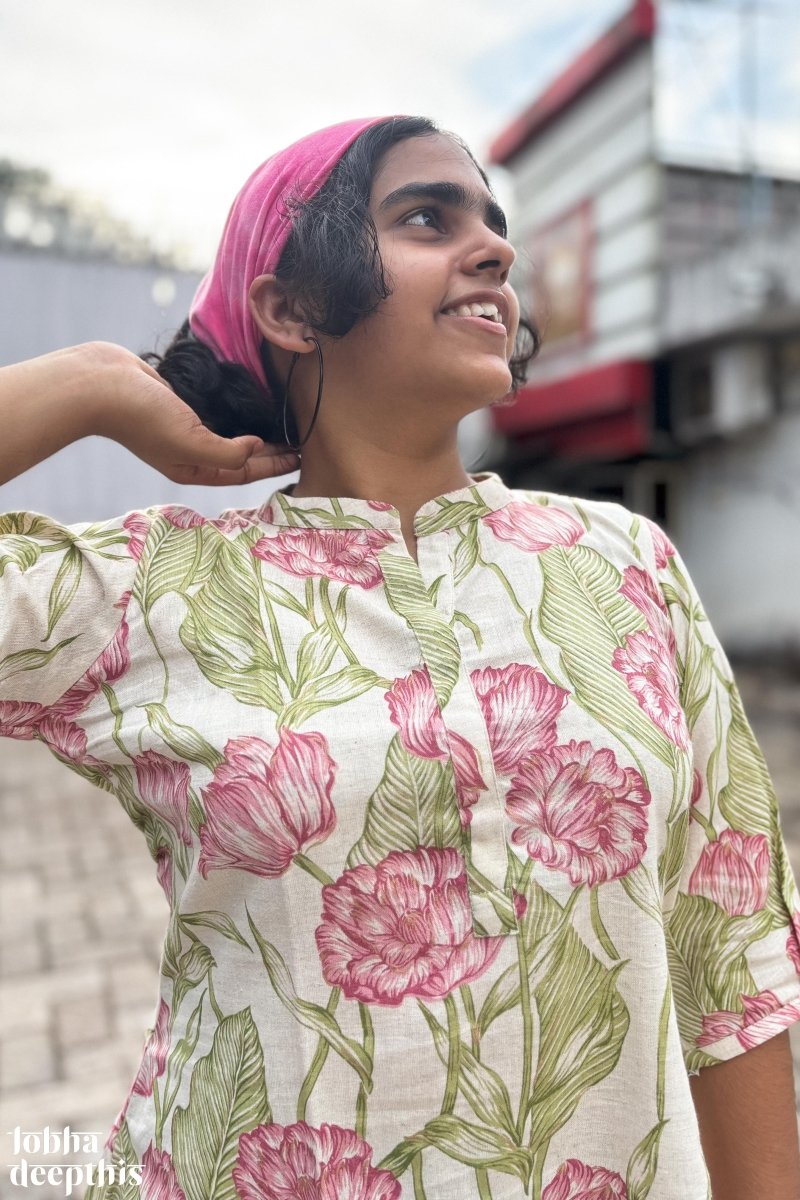 Pista Leaves Short Top - Lobha Deepthis