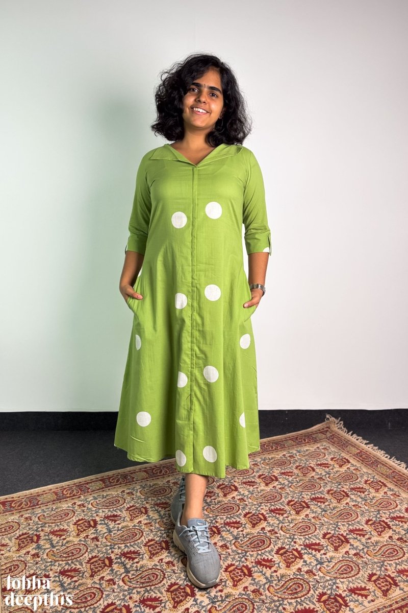 Polkas in Meadow Dress - Lobha Deepthis