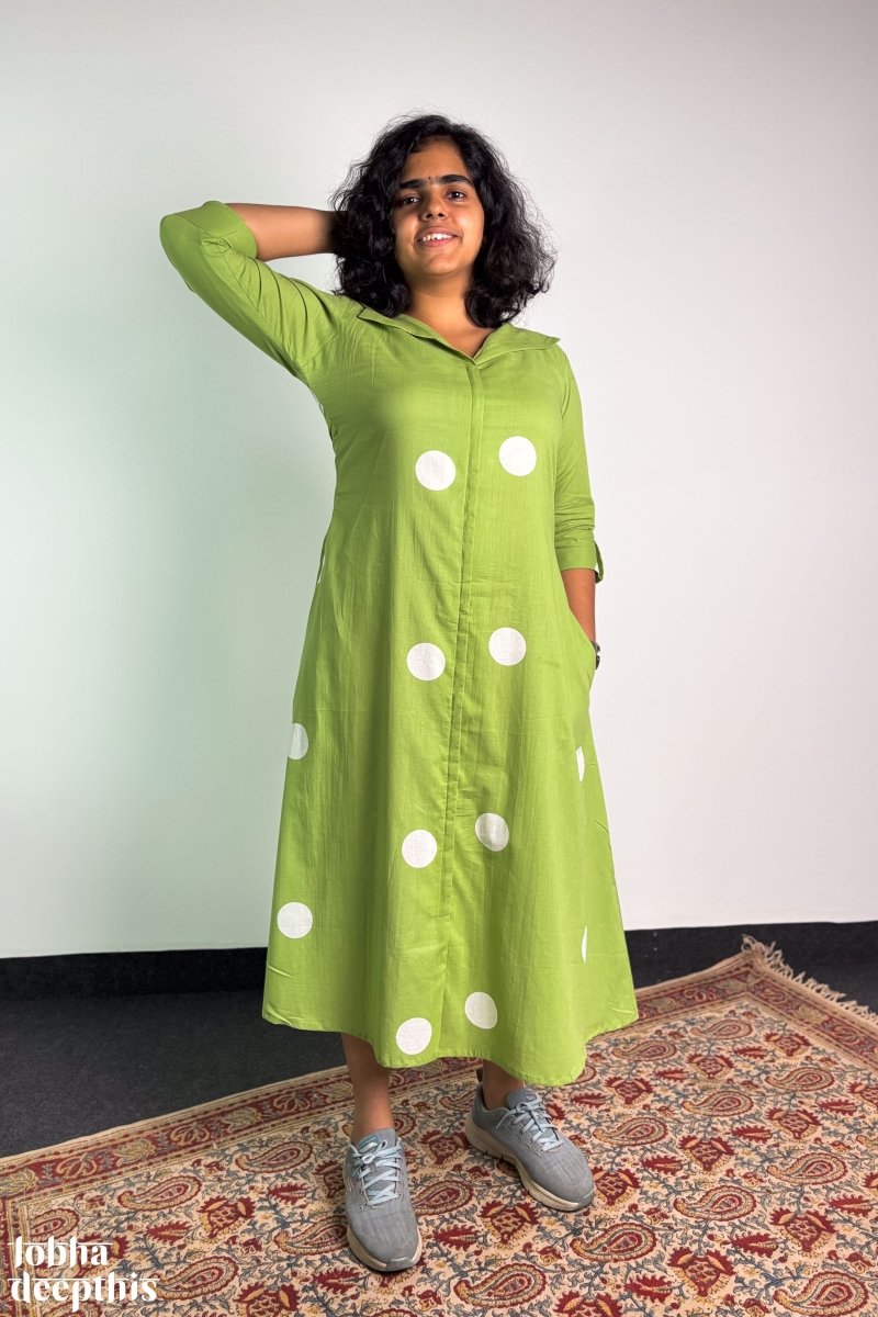 Polkas in Meadow Dress - Lobha Deepthis