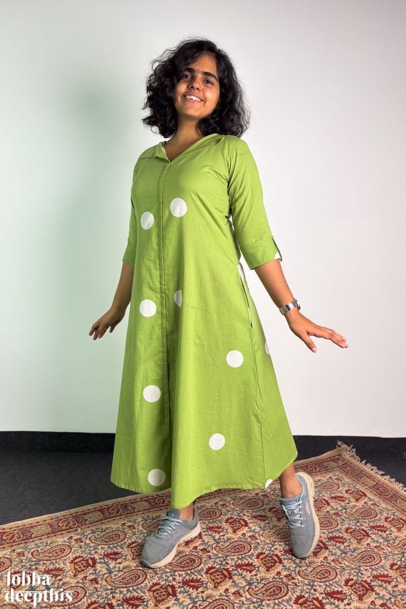 Polkas in Meadow Dress - Lobha Deepthis