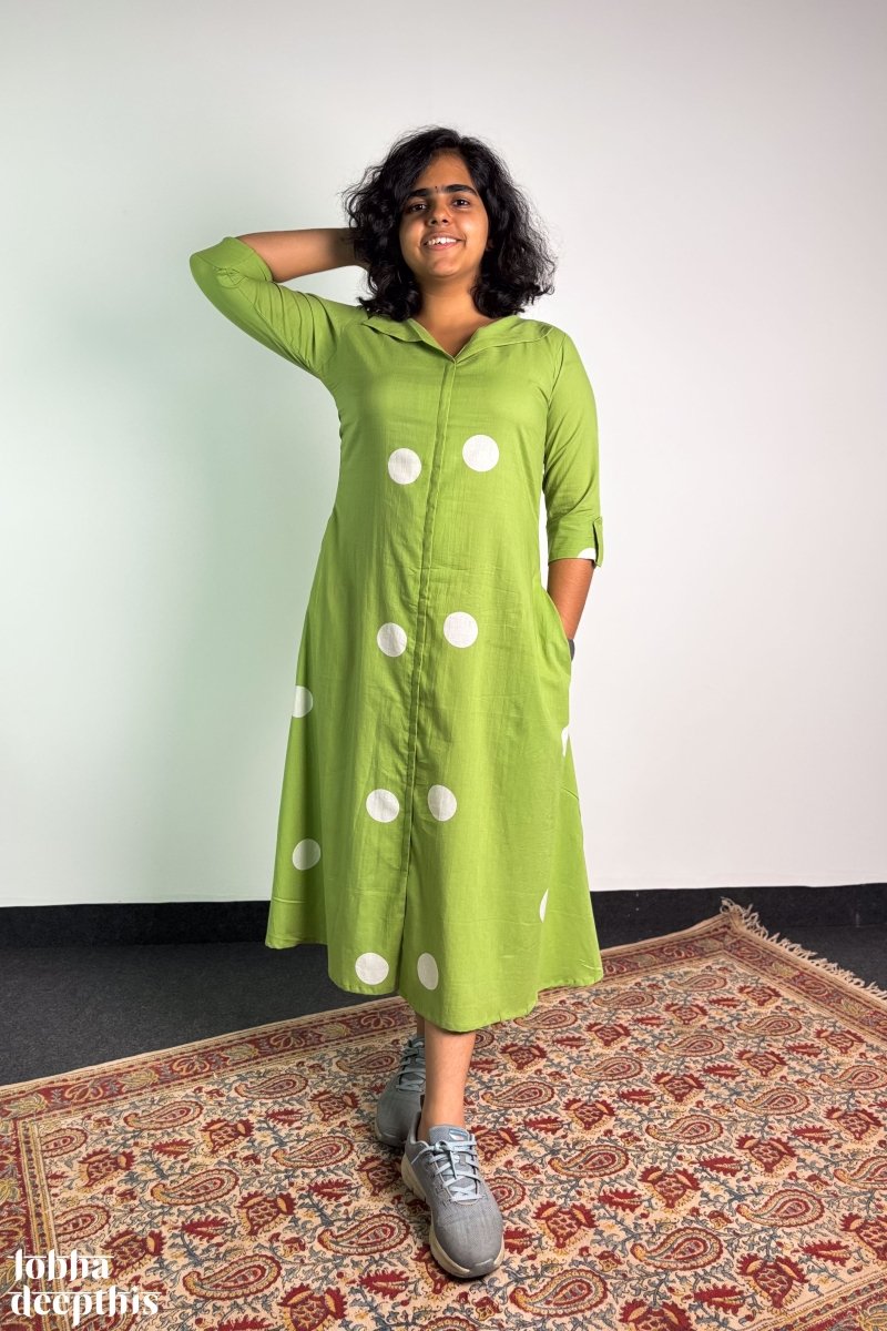 Polkas in Meadow Dress - Lobha Deepthis