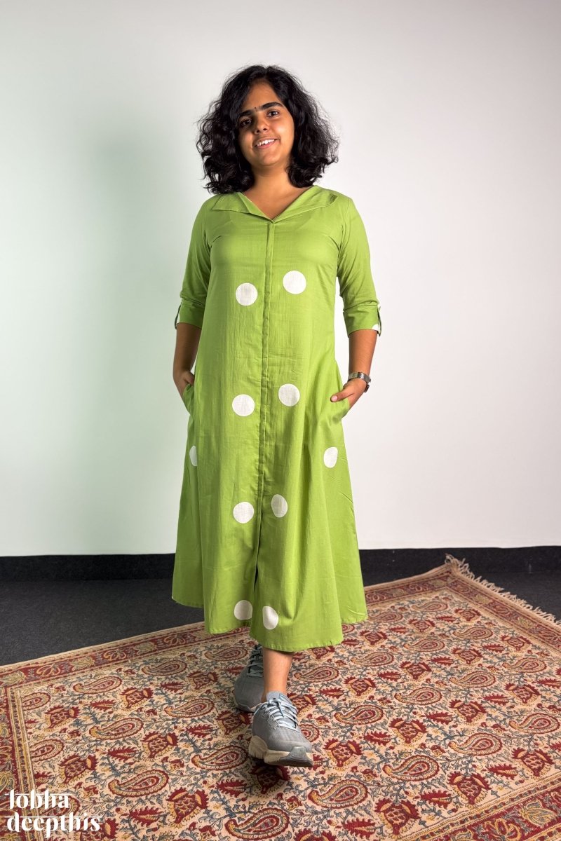 Polkas in Meadow Dress - Lobha Deepthis