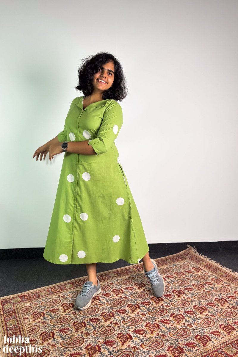 Polkas in Meadow Dress - Lobha Deepthis