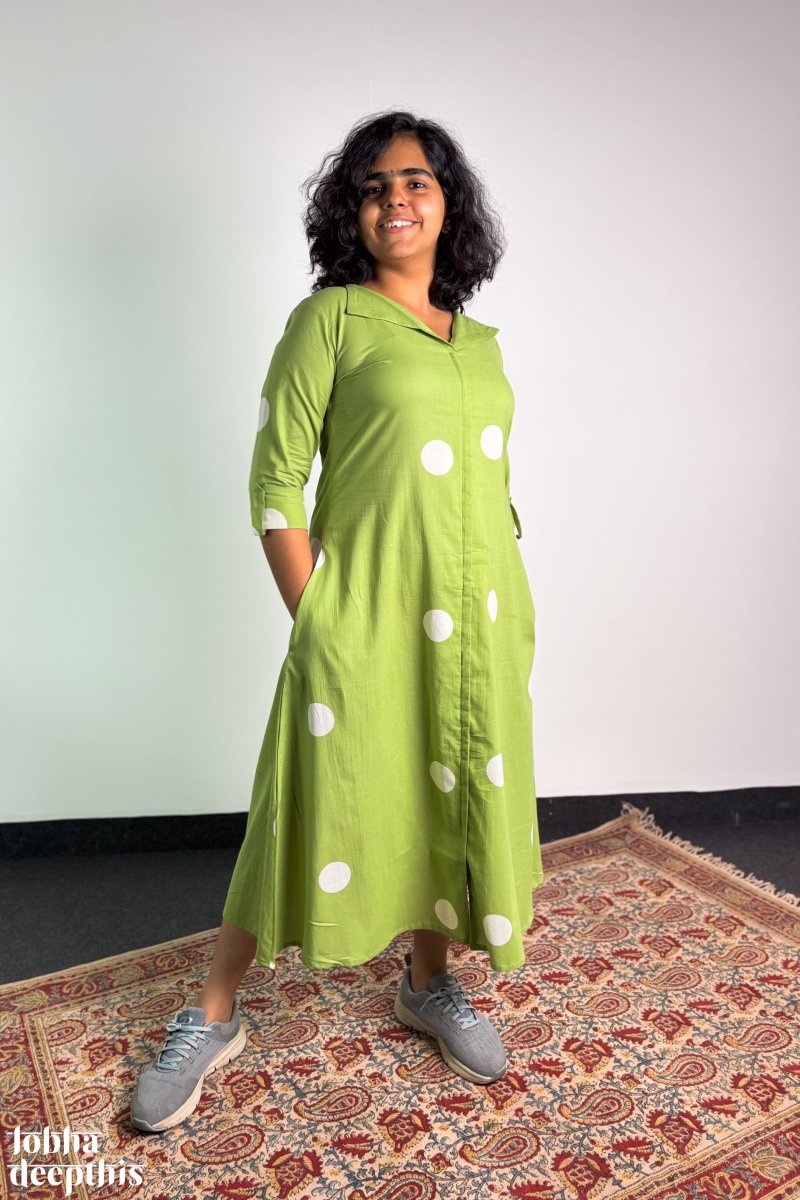 Polkas in Meadow Dress - Lobha Deepthis