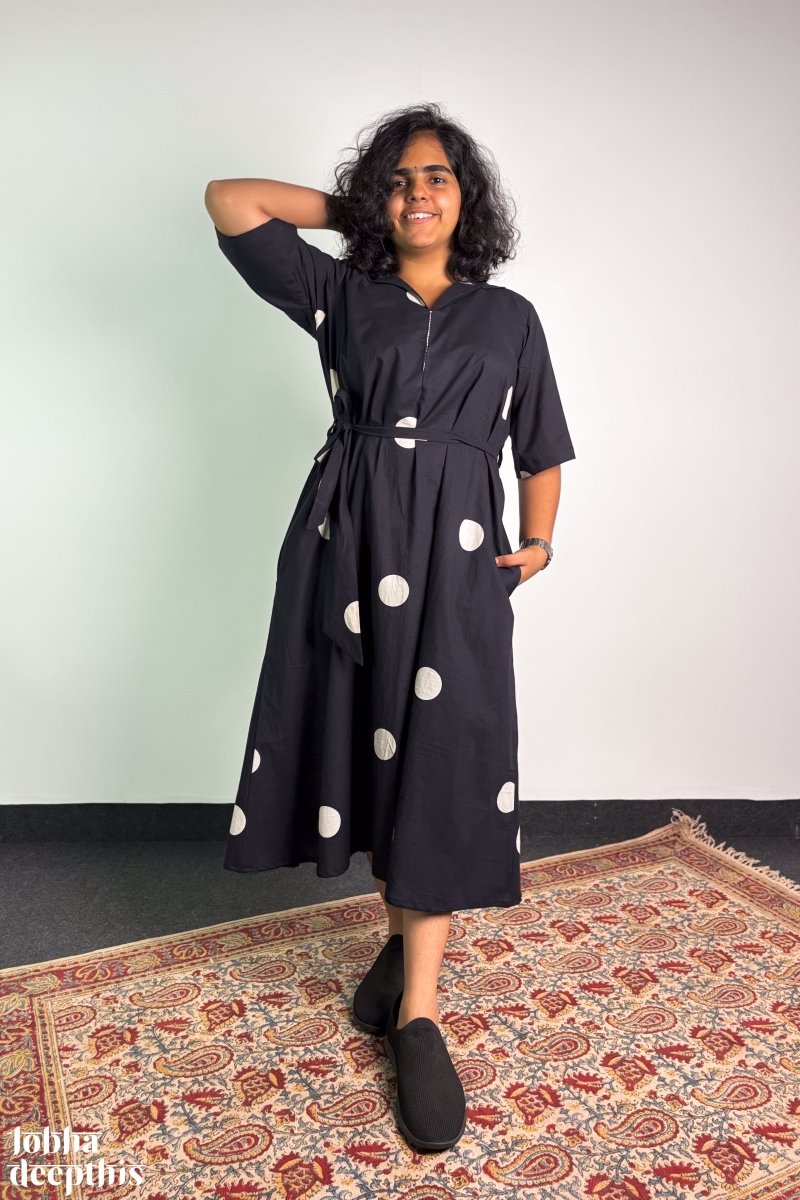 Polkas in Midnight Dress - Lobha Deepthis
