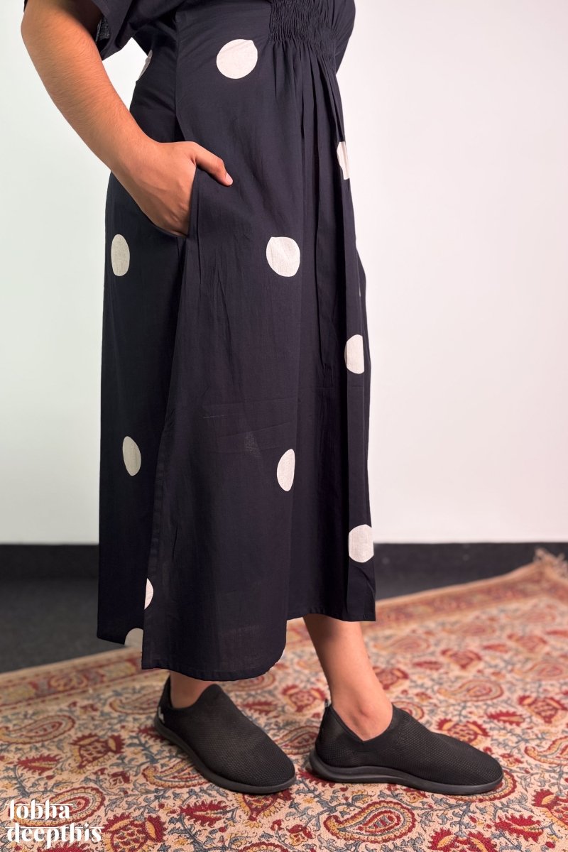 Polkas in Noir Maxi Dress - Lobha Deepthis