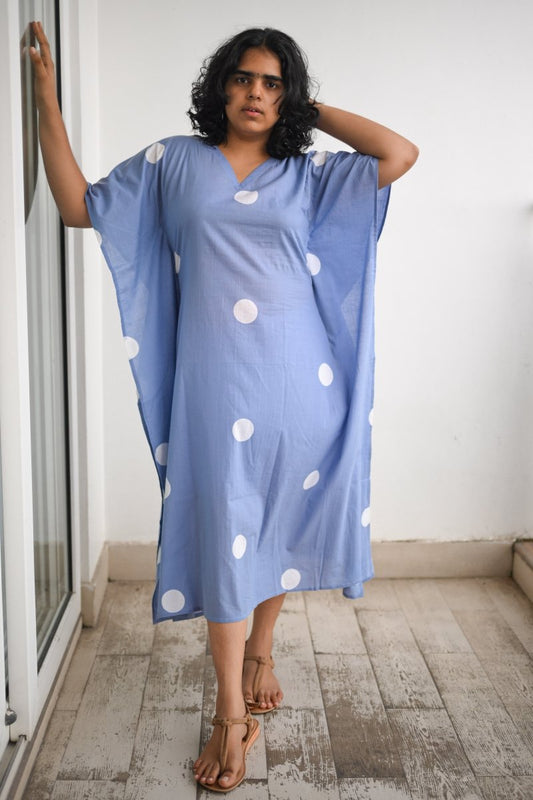 Polkas in Sky Kaftan - Lobha Deepthis