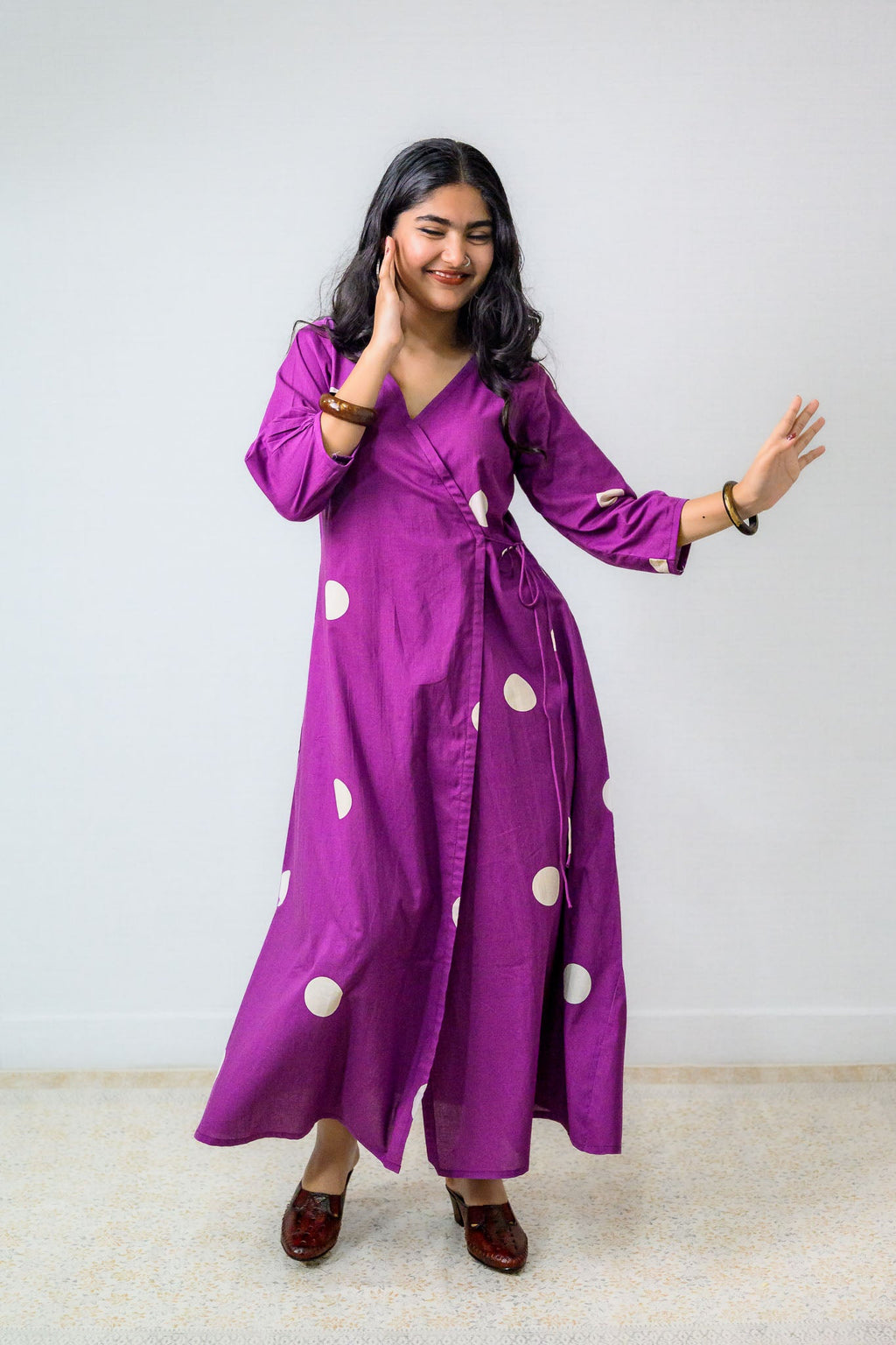 Polkas in Violet Dress - Lobha Deepthis