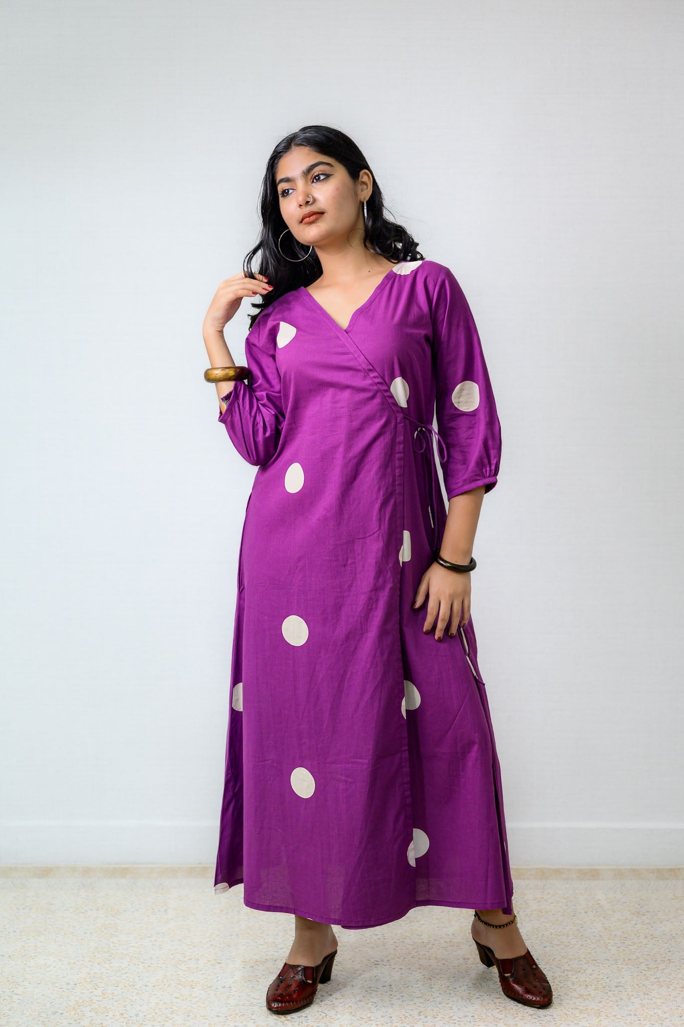 Polkas in Violet Dress - Lobha Deepthis