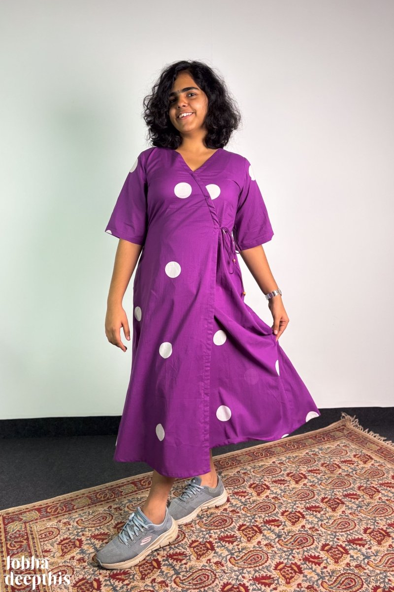 Polkas in Violet Dress - Lobha Deepthis