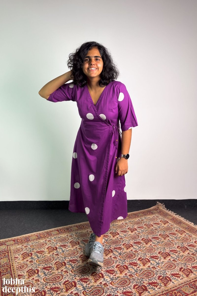 Polkas in Violet Dress - Lobha Deepthis