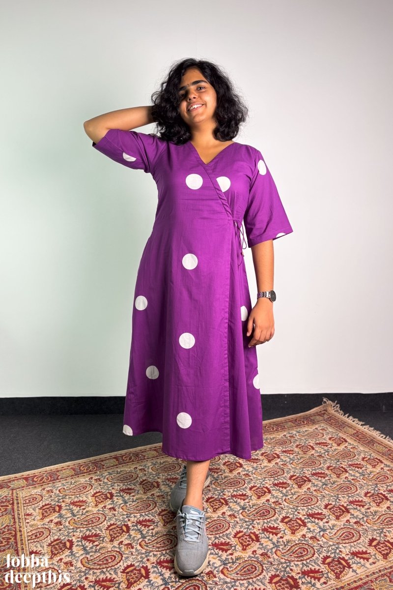 Polkas in Violet Dress - Lobha Deepthis
