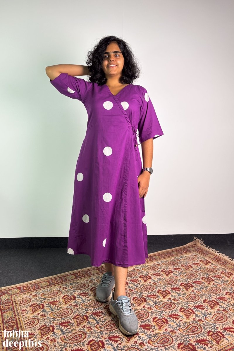 Polkas in Violet Dress - Lobha Deepthis